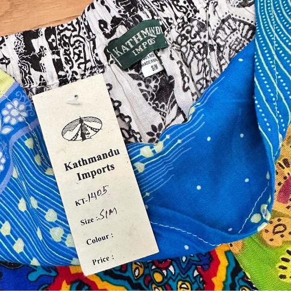 NWT Patchwork Palazzo Vibrant Multicolor Pants - Picture 9 of 13